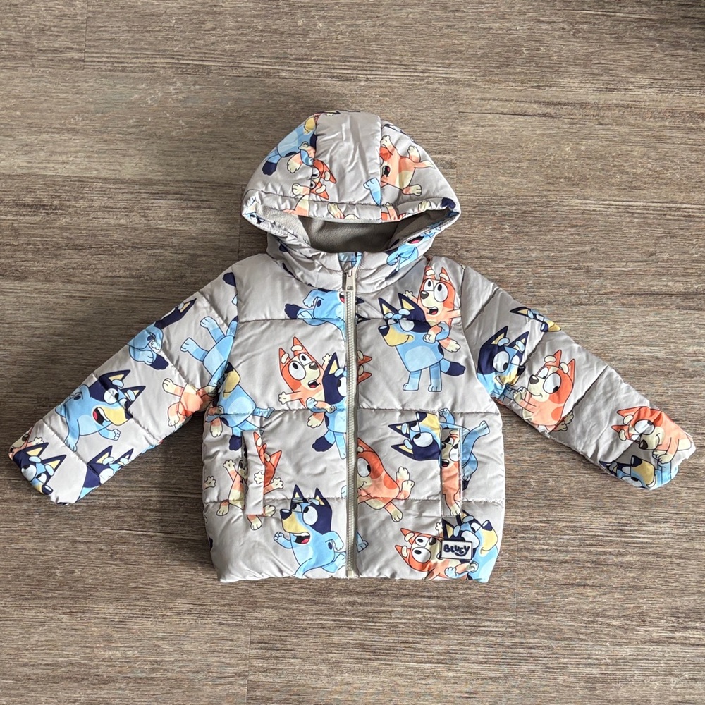 Bluey Hooded Puffer Jacket